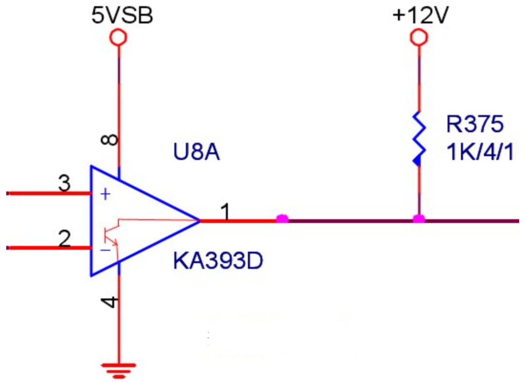 Comparator output pull-up Comparator output pull-up
